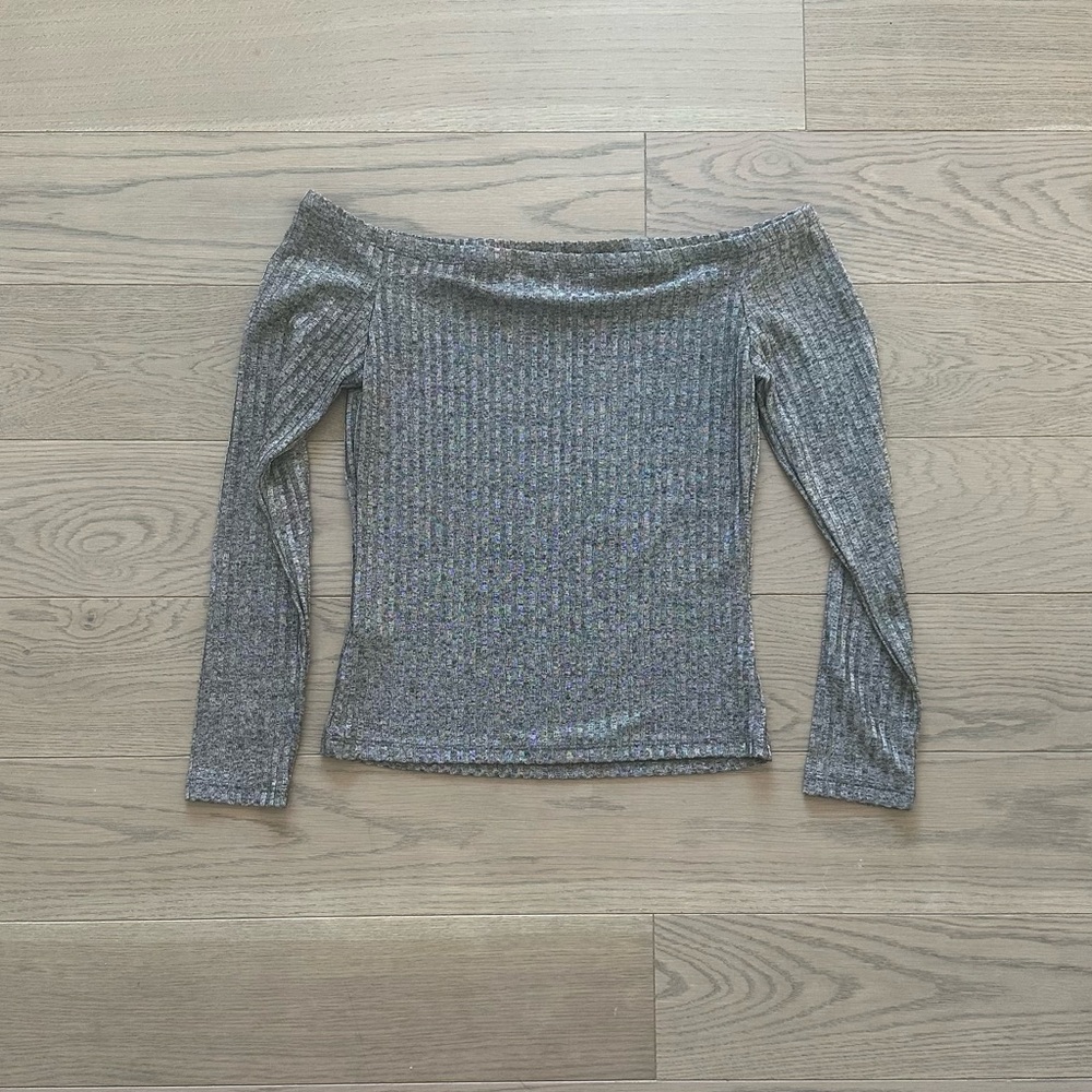 Shimmering Off-Shoulder Top